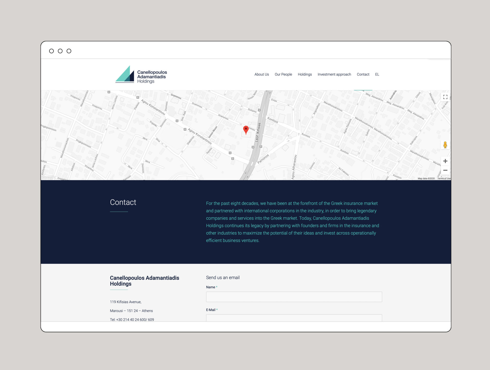 Canellopoulos Adanantiades Holdings Website