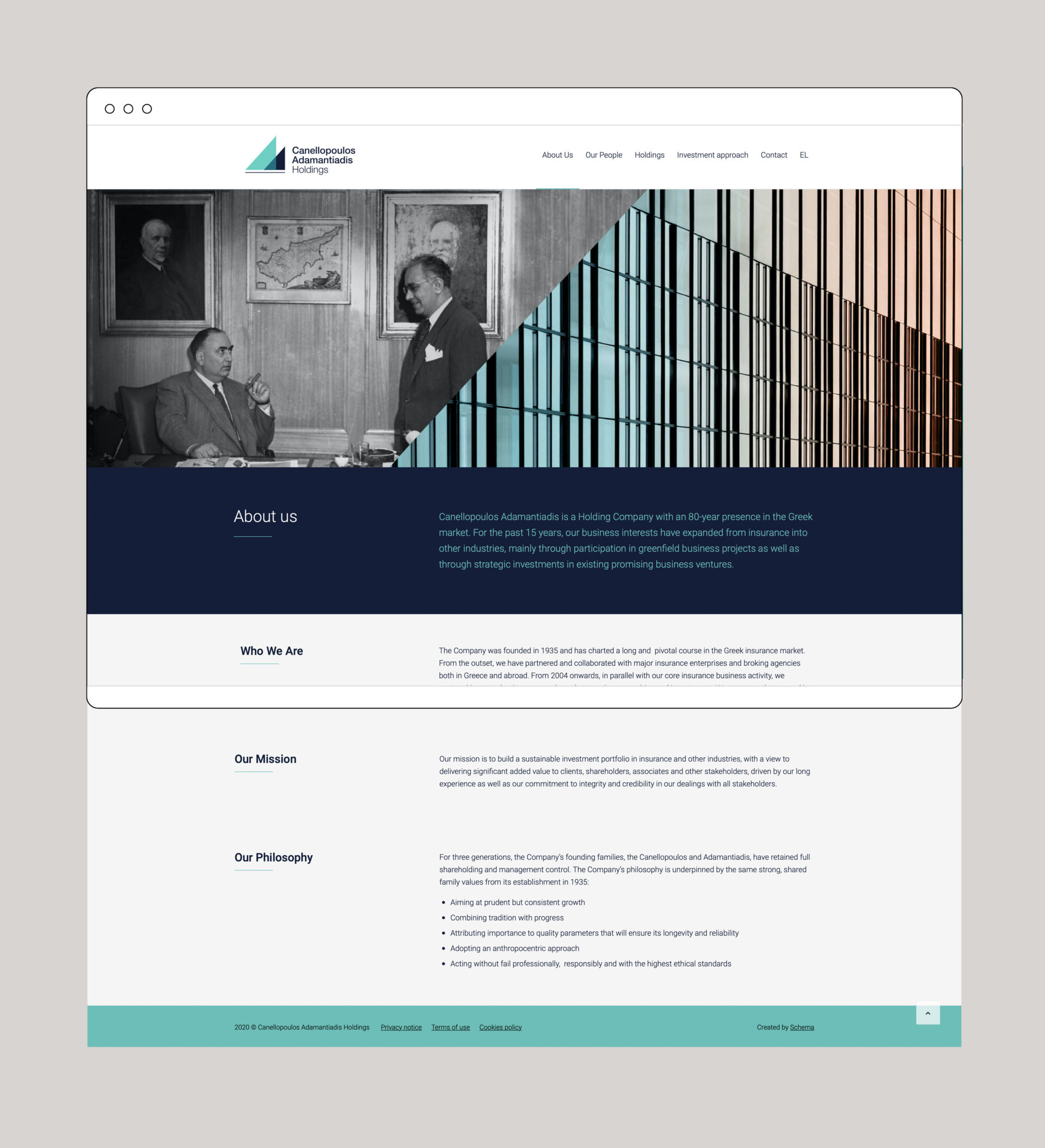 Canellopoulos Adanantiades Holdings Website