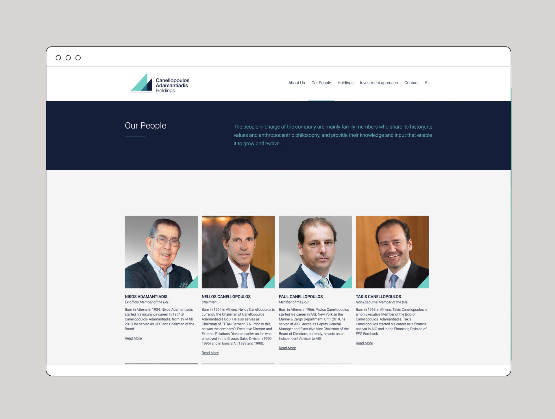 Canellopoulos Adanantiades Holdings Website