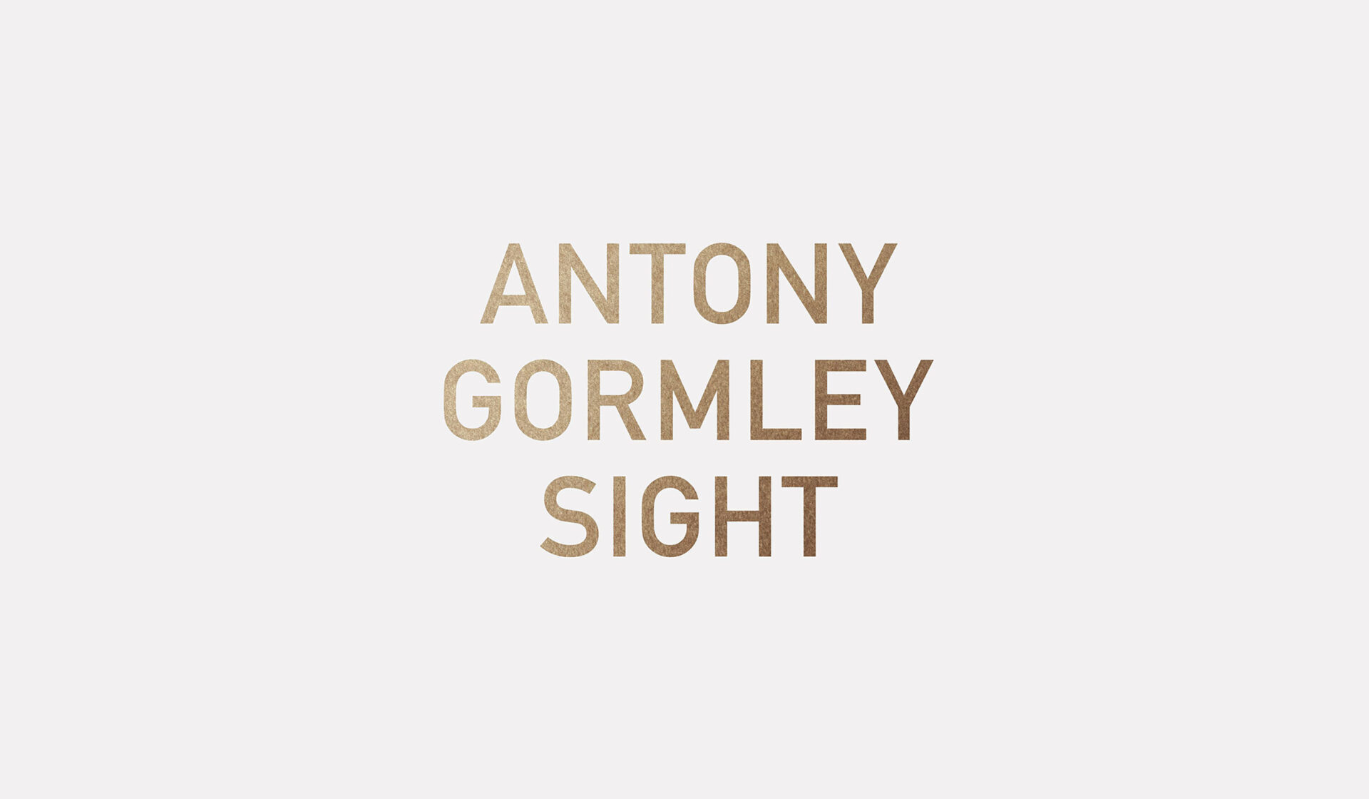 ANTONY GORMLEY Sight
