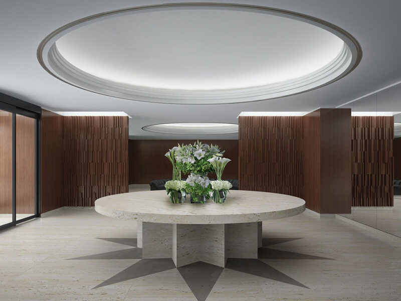 Lobby of the Port Royal Apartment Building in Montreal