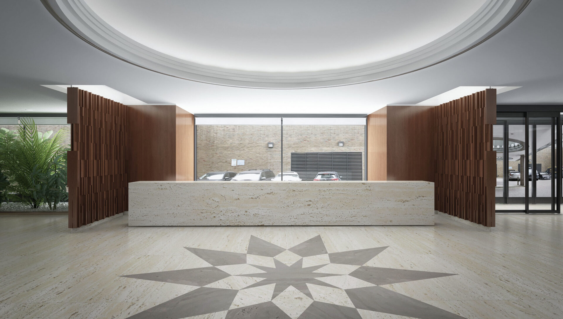 Lobby of the Port Royal Apartment Building in Montreal