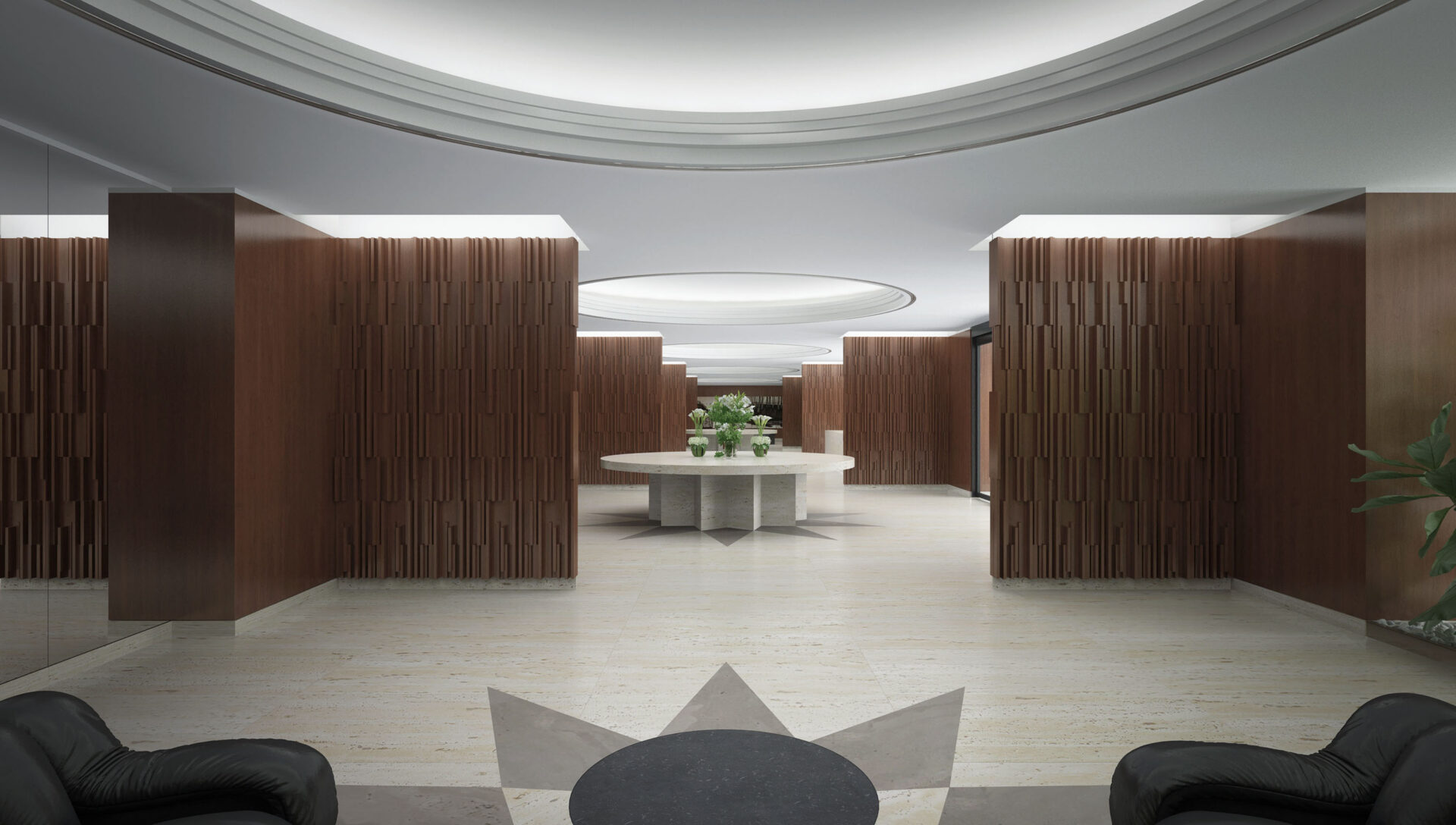 Lobby of the Port Royal Apartment Building in Montreal